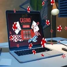 Filipino player browsing luckywin sports and casino categories on mobile phone